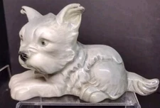 Vintage Goebel Schnauzer Terrier Sitting Dog Figurine 30118 West Germany