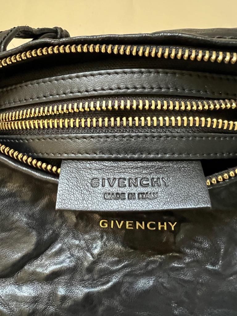 GIVENCHY Black Crinkled Calf Leather Small GIVENCHY Black Crinkled Calf Leather Small