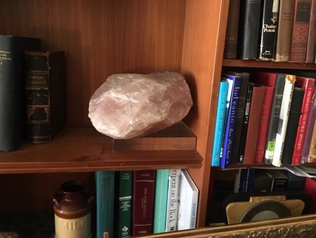 Very large Pink Quartz Rock-35 lbs approximate on lucite base | eBay