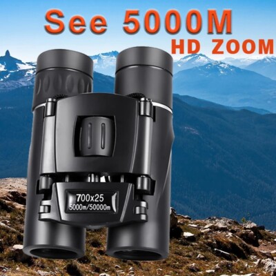 700x25 HD Zoom Binoculars Long Range Telescope Folding Low Light Night  Vision