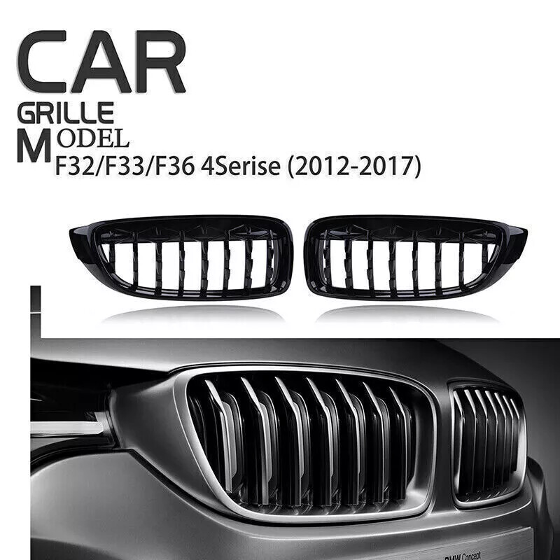 2PCS For F32 F33 F36 BMW Series 428i 435i Front Kidney Diamond