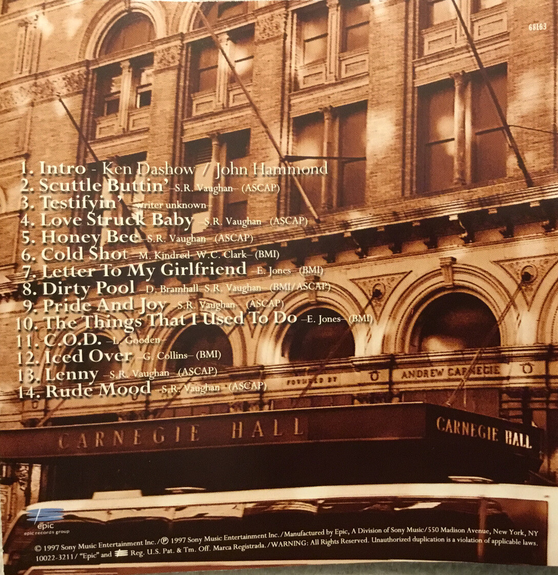 洋楽 Stevie Ray Vaughan/Live At Carnegie Hall Amazon.com: Live at Carnegie Hall: CDs & Vinyl