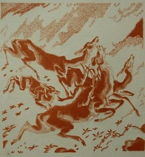 Ludwig Heinrich Jungnickel (1881-1965) Deer on the Run 