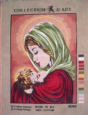 Collection d'Art needlepoint canvas 9 x 12 Mother and child 6.068