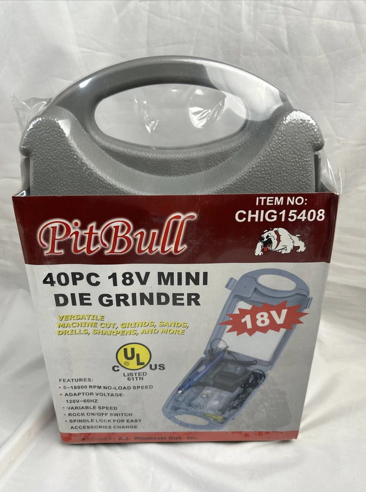 40PC 18V Mini Die Grinder, Brand New Dead Stock, factory sealed! MINT! Pit Bull - Image 3 of 4
