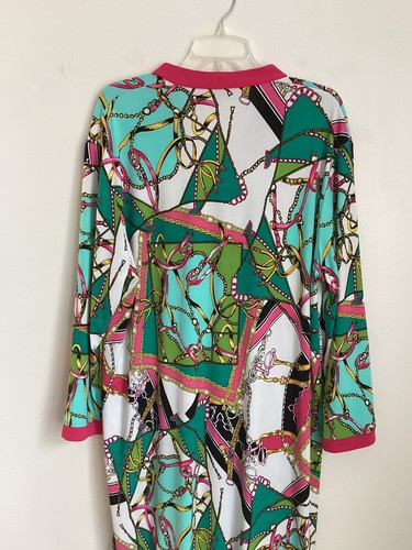 DIAMOND TEA Vintage Zip Robe Lounger House Coat Groovy 1960-70? Gr. 1X 22975 - Bild 8 von 21