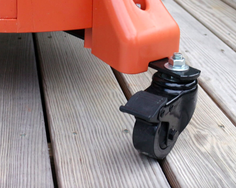 Garden Tower 2 Premium Caster Wheel Kit (double locking black caster