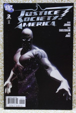 Justice Society of America #2 Alex Ross Starman portada en estado bastante bueno/casi nuevo 2007 DC cómic