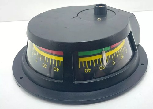 Panoramic Rudder Angle Indicator 3 faces Range -45° 0° +45° Ship`s Vintage - Picture 3 of 10
