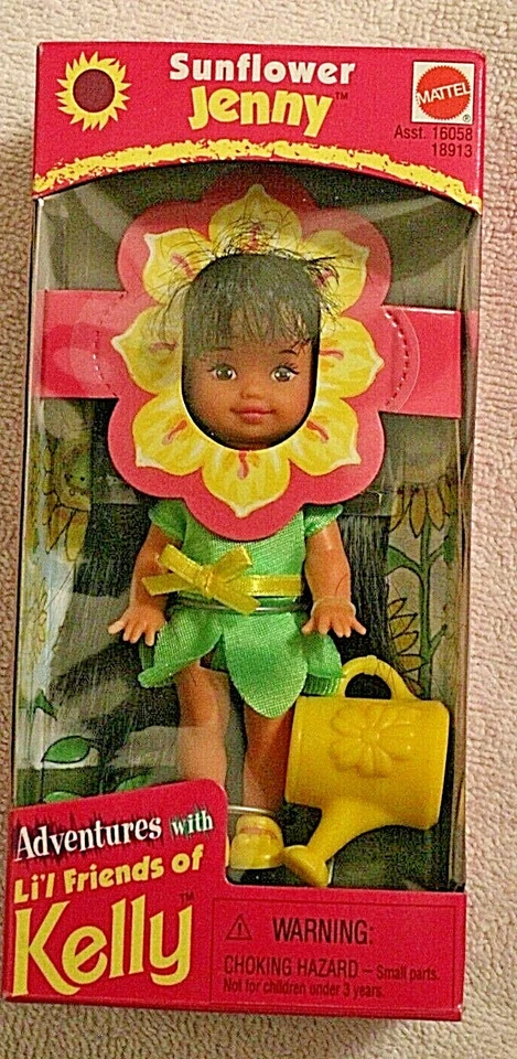 NRFB VINTAGE RARE 1998 ADVENTURES KELLY LIL FRIENDS SUNFLOWER JENNY BUNNY MELODY - Imagem 2 de 4