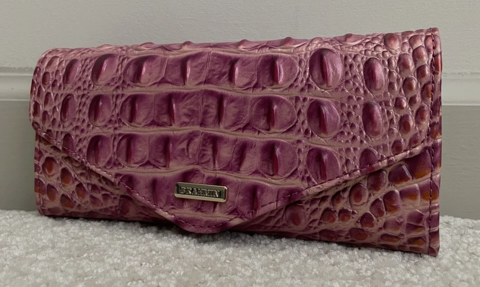 NEW Brahmin Melbourne VERONICA Trifold Envelope Wallet ROUGE BLUSH Rose Pink NWT - Image 4 of 4