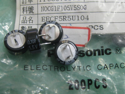 1x EECF5R5U104 Supercapacitors / Ultracapacitors .10F 5.5V