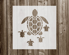 Turtles Stencil, Durable Flexible Handmade Mylar Reusable Craft Template, 338