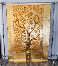 Photography canvas backdrops set of 2 - Klimt inspired / gold tree