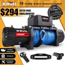 X-bull 12000lbs Electric Winch 12v 12k Winch Synthetic Rope Towing Trailer 4wd X-bull 12000lbs Electric Winch 12v 12k Winch Synthetic Rope Towing Trailer 4wd