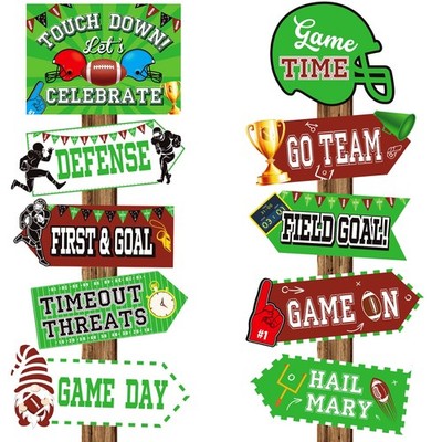 20 Pieces Football Party Sign Football Tailgate Party Supplies Concession Sta...