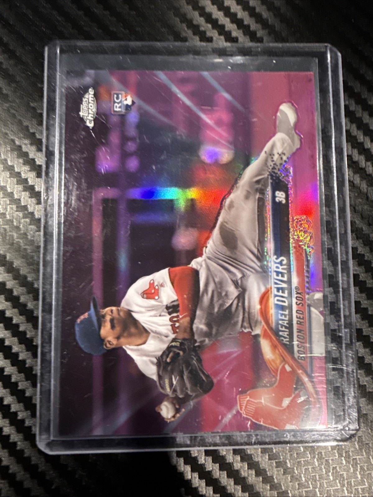 2018 Topps Chrome Update - Rafael Devers #HMT23 Pink Refractor (RC)