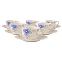 Villeroy & Boch Mariefleur Gris Basic Kaffeetasse Mit Untertasse 150 Ml 6Er Set