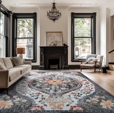 Ruggables Washable Rugs 8x10 Area Rugs for Living Room Washable Vintage Boho ...