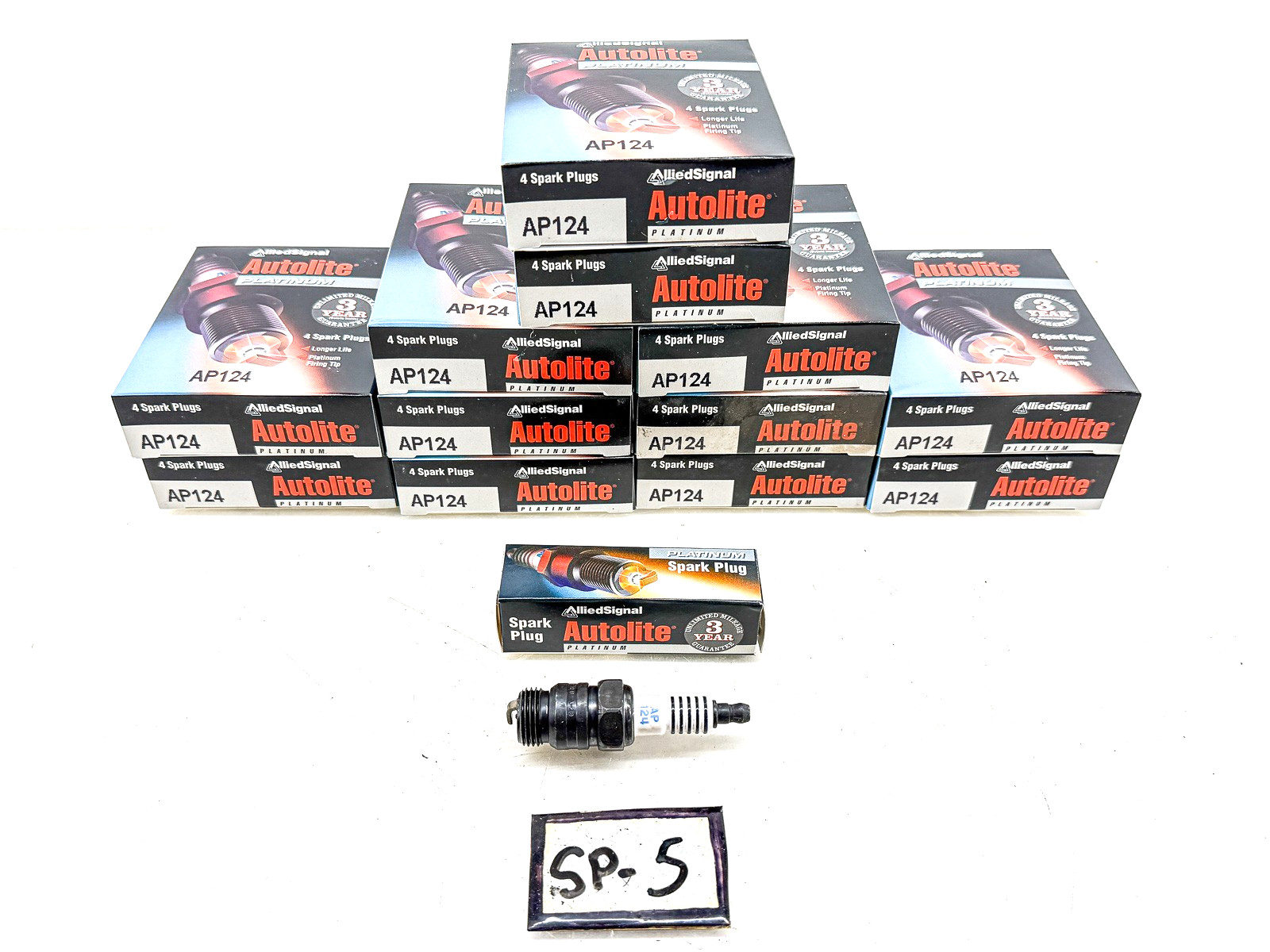 NOS AUTOLITE AP124 PLATINUM SPARK PLUGS LOT OF 8 18MM FORD 240 300 AP124 SP-5