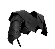 Halloween Costume Leather shoulder with Neck guard witcher Larp Armor Costume