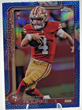 2025 Topps Chrome Kurtis Rourke Blue Refractor 150/150 Rookie Card 49ers GC0855. rookie card picture