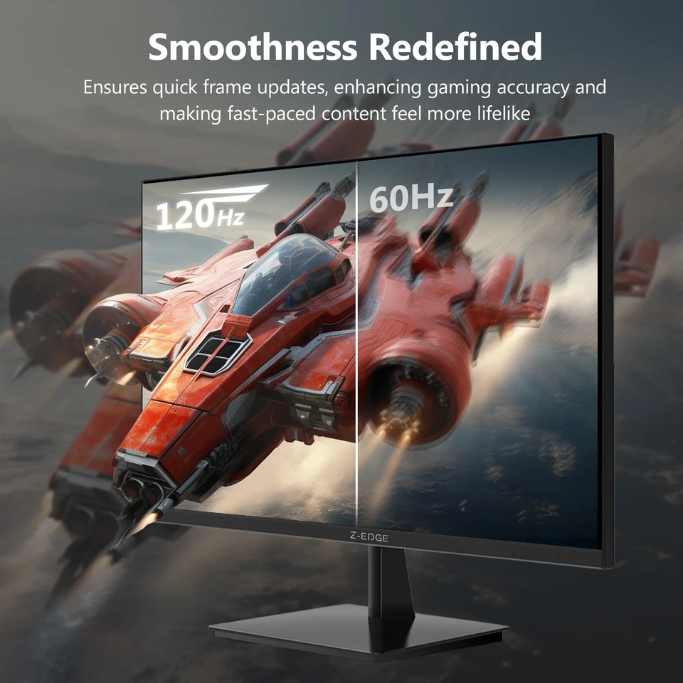 Z-EDGE 27 inch 4K UHD 3840x2160 120Hz 1ms IPS Gaming Monitor, HDMI x2, DP x2 - Image 4 of 4
