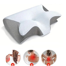 Memory Foam Cervical Neck Pillow for Neck Pain Relief Ergonomic Pillow for Sleep