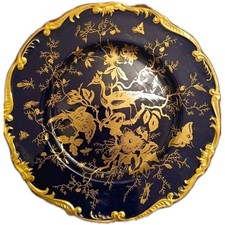 Coalport Cairo Blue And Gold 27cm Vintage Plate Very Good Condition 