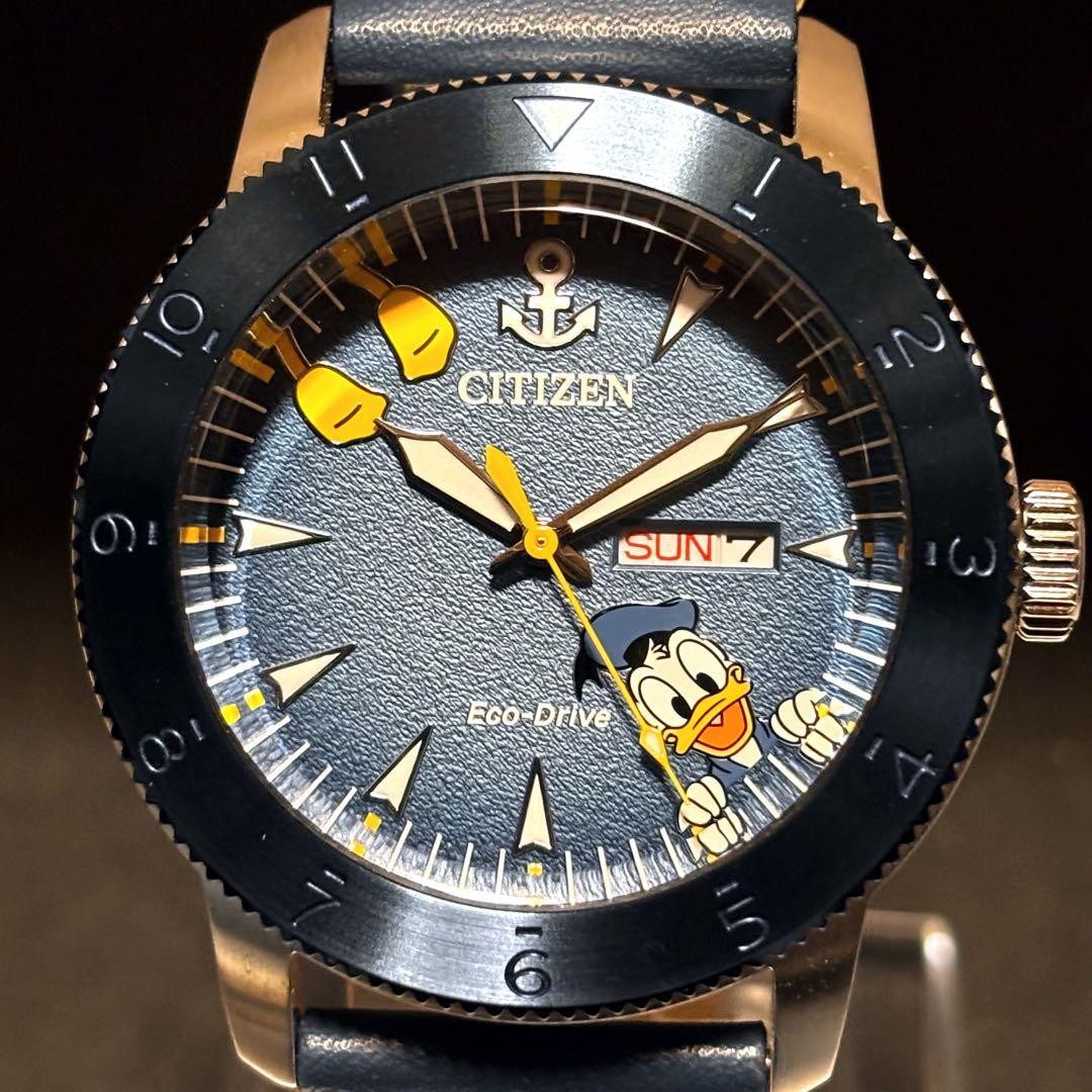 CITIZEN Disney Donald Duck Eco-Drive Men's Watch Blue 44mm 100M Box Refurbished image 3