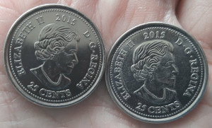 RARE MINT ERROR TRIPLE WRINKLE REMEMBRANCE DAY CANADA 25 CENT 2-QUARTER COIN SET