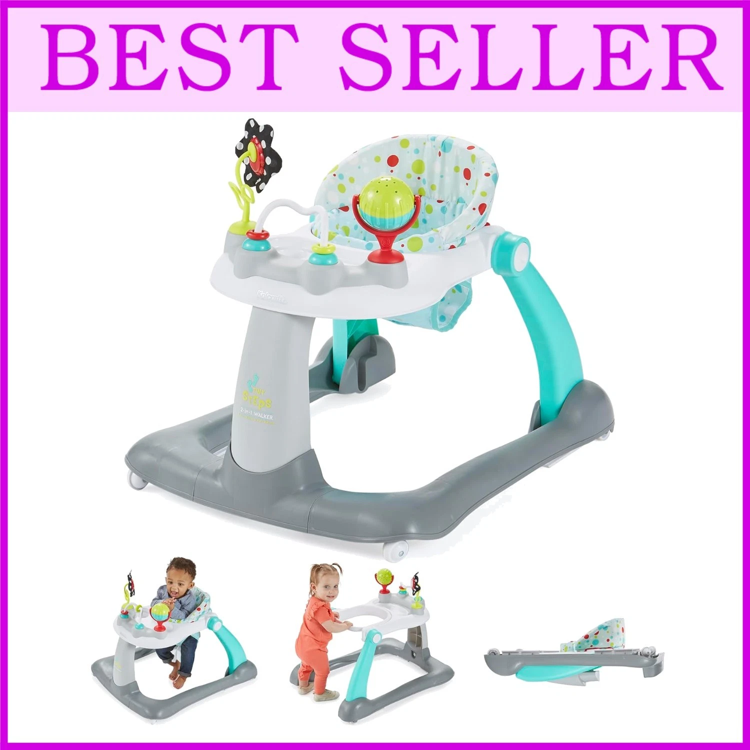 2-in-1 Foldable Baby Walker with Developmental Activities**//
Opens in a new window or tab