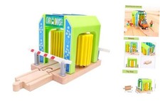 Car Wash Toy for Wooden Train Set Accessories - Wooden Train Washing Station