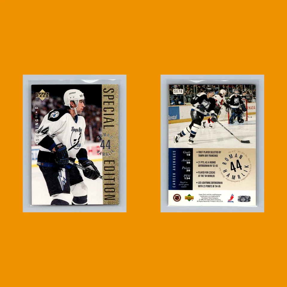 Roman Hamrlik #SE76 1995 Upper Deck Special Edition Gold Tampa Bay Lightning NHL - Image 3 of 3
