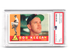 1960 TOPPS # 291 BOB KEEGAN,CARDINALS-PSA 7+++++++VIVID BEAUTY !