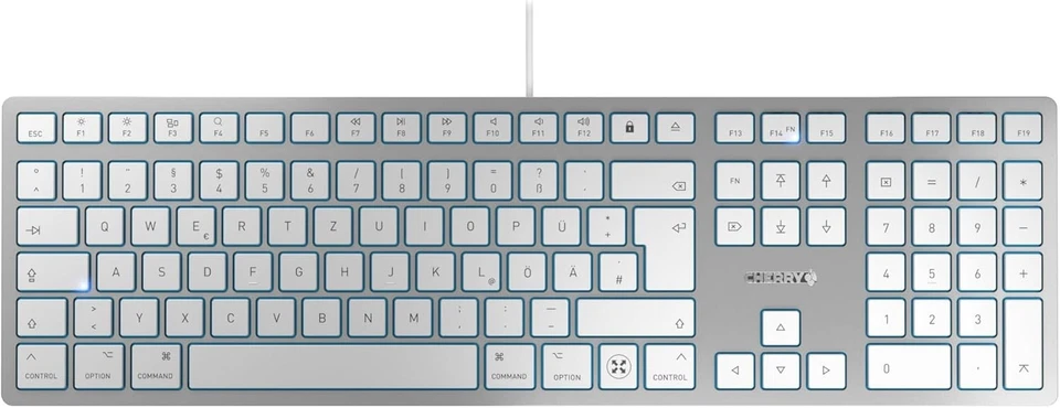 CHERRY KC 6000C FÜR MAC Tastatur Universal USB-C QWERTZ Silber - Bild 2 von 4