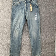 Levi Strauss Men S Blue Original 501 Straight Fit Jeans Size 36X34 36X33