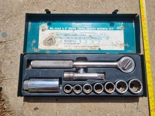 Set prese Kamasa vintage 10 pezzi n. 4668 unità metrica 3/8"