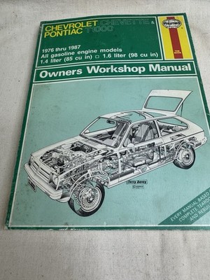HAYNES Repair Manual Chevrolet Chevy Chevette Pontiac T1000 1976-1987 Complete