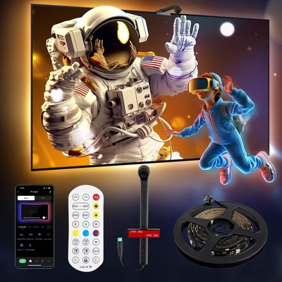 REYLAX LED Lights for TV - 55-65 Inch LED Backlight Sync to Screen, 12.5FT Di...