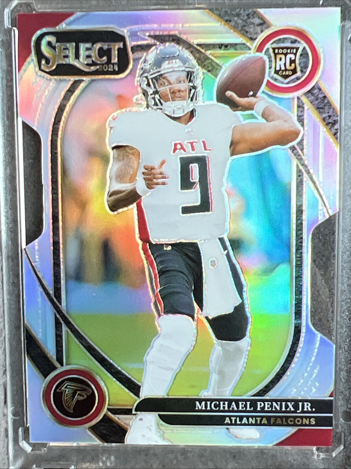 2024 Panini Select - Club Level Michael Penix Jr. #235 Silver Prizm Die-Cut (RC)