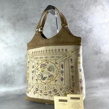 OKAJIMA Borsa a mano Tote Bag modello all over pelle marrone spedita dal Giappone