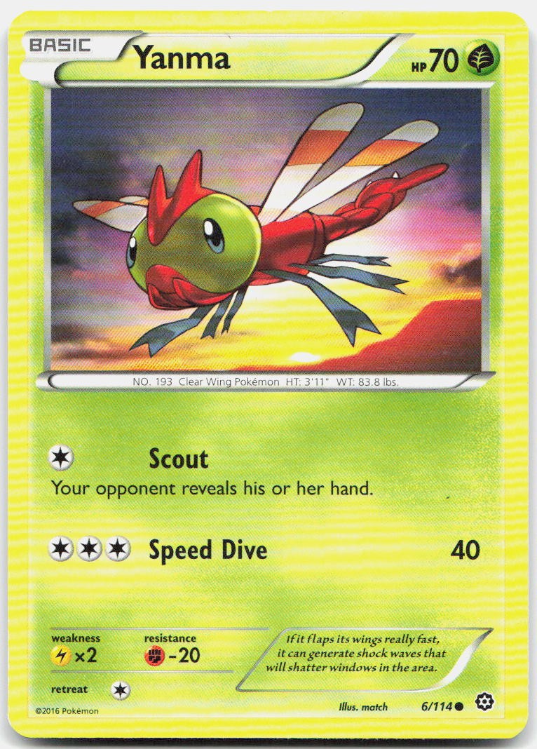 Yanma 6/114 Common Steam Siege Pokemon LP