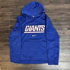 Nike NY Giants Youth Size Large 14/16 Hoodie Blue