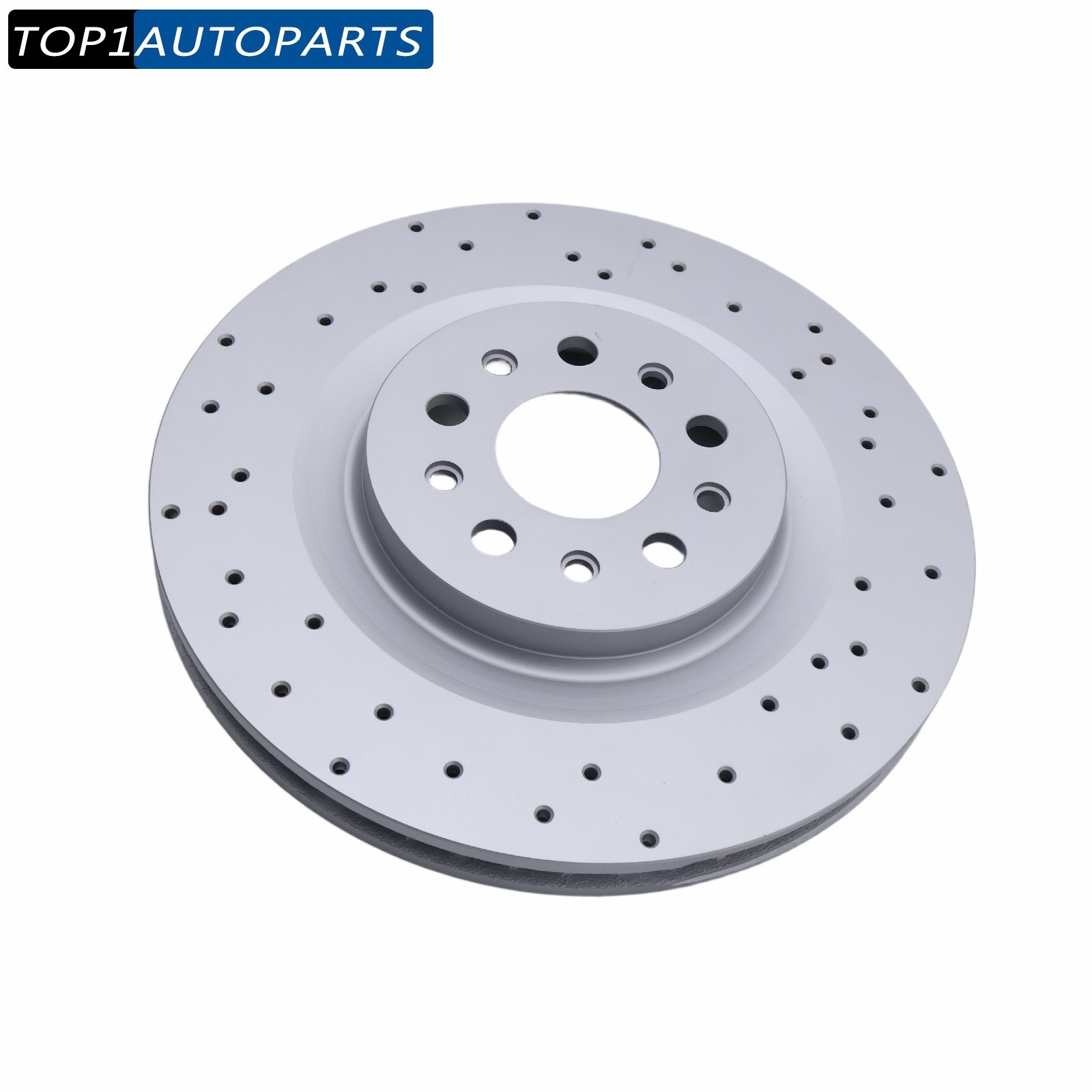 2x Rear Floating Drilled Vented Rotor For Maserati Ghibli Quattroporte 2017-21