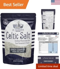 Authentic Hand-Harvested Celtic Grey Coarse Salt - 1.1lb for Culinary Excellence