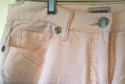 No Boundaries rosa weiche Cordhose Jr15 Frontreißverschluss breite Beine neu mit Etikett - Bild 4 von 8