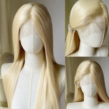 Blonde Synthetic Hair Hair Loss Wig Long Straight Lace Frontal Wigs