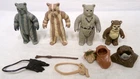 Vintage 1983 Kenner Star Wars ROTJ Ewok 4 Figure & Part Lot Wicket Logray Teebo