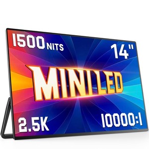 14 Zoll Tragbarer Monitore 2K Ultra-dünner Screen Mobiler Display Für Laptop PC